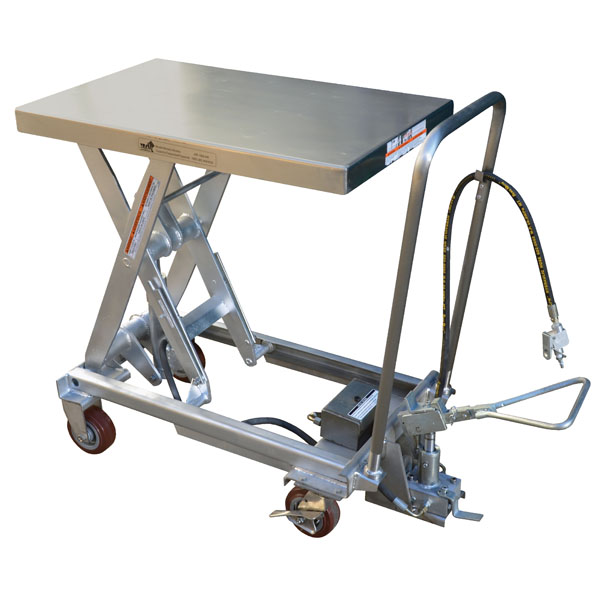 Vestil Air Hydraulic Cart 40 L X 20, Air Lift Table Cart