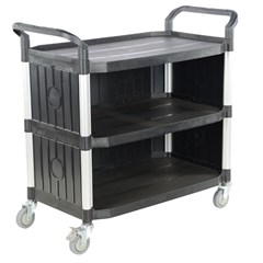 Commercial Cart 43X20 3-Shelf W/ Panels