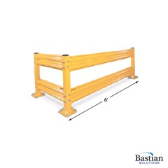 6' Long Protective Guard Rail
