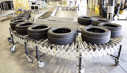 astra logistics flexible tire conveyor