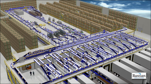 Automated Material Handling System Rendering