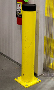 Safety Bollard Post in Warehouse