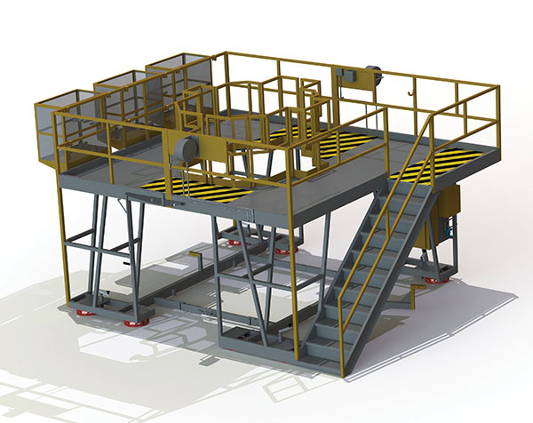 Custom Designed Built Manufacturing Engine Lift Platform