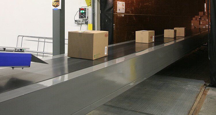 extendable conveyor for truck loading unloading