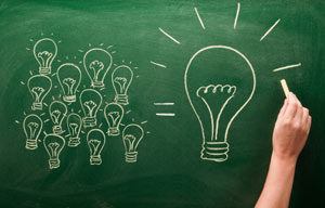 Big Idea Light Bulb: Thinking Outside the Box