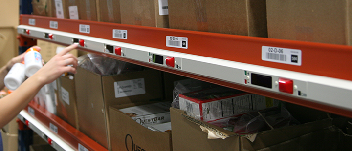 pick to light system for order fulfillment