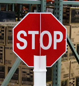 Warehouse Safety: Industrial Stop Sign