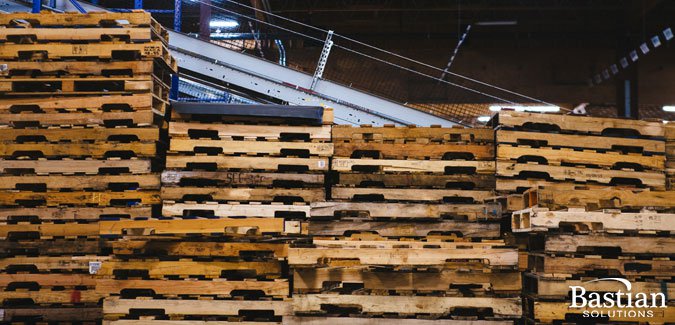 Wood pallets for material handling
